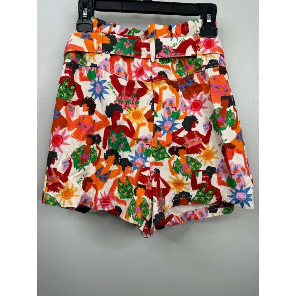 Anthropologie Farm Rio NWT Bikini Lady Shorts Paperbag Tropical Size M NWT - Picture 6 of 8